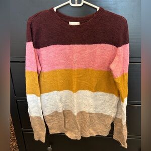 H&M Colorblock Crew Neck Knit Maternity Sweater